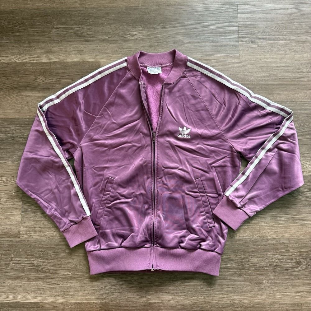 VTG‎ 80s Adidas ATP Keyrolan Track Jacket Men's M Plum Purple Trefoil RARE